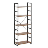Industrial Ladder Shelf, 5-Tier Bookshelf, Storage Rack Shelves Organizer