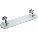 BA Opera Wall Mounted Glass Storage Shelf Organizer Towel Rack - Brass