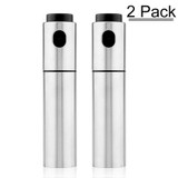 YASSUN Stainless Steel Oil Spray Bottle Vinegar Bottle, Oil Control Bottle for Outdoor Barbecue Artifact, Cooking, Grilling, Salad,2 Pack