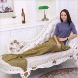 CAMMITEVER 19 Colors Mermaid Tail Blanket Crochet Mermaid Blanket For Adult Super Soft All Seasons Sleeping Knitted Blankets CAMMITEVER 19 Colors Mermaid Tail Blanket Crochet Mermaid Blanket For Adult Super Soft All Seasons Sleeping Knitted Blankets