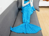 CAMMITEVER 180*90cm Big Mermaid Tail Blanket Crochet Mermaid Blanket for Adult, Soft All Seasons Sleeping Blankets CAMMITEVER 180*90cm Big Mermaid Tail Blanket Crochet Mermaid Blanket for Adult, Soft All Seasons Sleeping Blankets