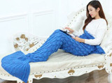 CAMMITEVER 180*90cm Big Mermaid Tail Blanket Crochet Mermaid Blanket for Adult, Soft All Seasons Sleeping Blankets CAMMITEVER 180*90cm Big Mermaid Tail Blanket Crochet Mermaid Blanket for Adult, Soft All Seasons Sleeping Blankets