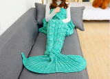 CAMMITEVER 180*90cm Big Mermaid Tail Blanket Crochet Mermaid Blanket for Adult, Soft All Seasons Sleeping Blankets CAMMITEVER 180*90cm Big Mermaid Tail Blanket Crochet Mermaid Blanket for Adult, Soft All Seasons Sleeping Blankets