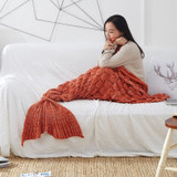 CAMMITEVER 180*90cm Big Mermaid Tail Blanket Crochet Mermaid Blanket for Adult, Soft All Seasons Sleeping Blankets CAMMITEVER 180*90cm Big Mermaid Tail Blanket Crochet Mermaid Blanket for Adult, Soft All Seasons Sleeping Blankets