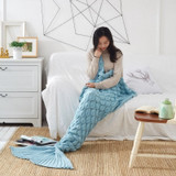 CAMMITEVER 180*90cm Big Mermaid Tail Blanket Crochet Mermaid Blanket for Adult, Soft All Seasons Sleeping Blankets CAMMITEVER 180*90cm Big Mermaid Tail Blanket Crochet Mermaid Blanket for Adult, Soft All Seasons Sleeping Blankets