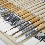 CONDA Paint Brushes Set Professional Wood Handle with Case 24 pcs Chrismas Gift