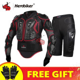 HEROBIKER Motorcycle Jackets Motorcycle Armor Racing Body Protector Jacket Motocross Motorbike Protective Gear + Neck Protector