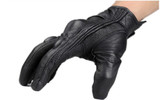 Retro Pursuit Perforated Real Leather Safety Motorcycle Gloves