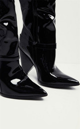 Amour Patent Leather Over The Knee Boots