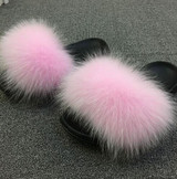 Women's Multicolor Fur Sandals