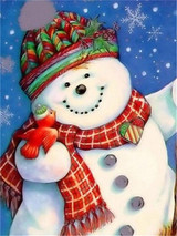 Full Drill 5D Diamond Painting (DIY)- Snowman's Dream