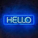 HELLO | Neon Sign in Acrylic Box