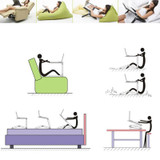 Adjustable Aluminum Laptop Bed Desk  With Mouse Pad | Laptop Table