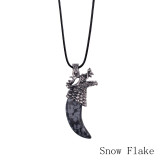 Healing Stone Chakra Dragon Tooth Necklace