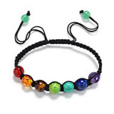 7 Chakra Bracelet Lava Reiki Stones