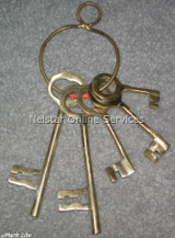 Antique Brass 5 Keys set And Ring