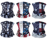 American US Flag Face Bandana Neck Gaiter, Sun UV Dust Protection Reusable Half Mask Scarf Motorcycle Balaclava for Men Women