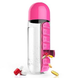 600ml Water Bottle Daily Pill Storage Organizer Box
