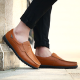 Men Genuine Leather Slip On Shoes