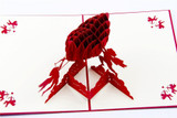 Love Heart Greeting Card/ 3D Pop Up Design Holiday Card