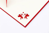 Love Heart Greeting Card/ 3D Pop Up Design Holiday Card