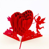 Love Heart Greeting Card/ 3D Pop Up Design Holiday Card