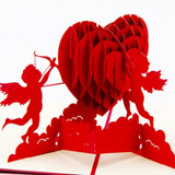 Love Heart Greeting Card/ 3D Pop Up Design Holiday Card