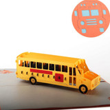 Bus Greeting Card/ 3D Pop Up Design Holiday Card (10pcs Pack)
