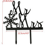 Wedding Cake Topper /Cake Decoration (Christmas Holiday Xmas Snowflake)