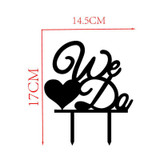 Wedding Cake Topper /Anniversary Cake Decoration (We Do /Love /Heart Shape)