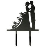 Wedding Cake Topper /Anniversary Cake Decoration (Romantic Kiss /Bride Groom /Mr Mrs)