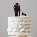 Wedding Cake Topper (Homosexual /Gay Marriage /Mr & Mr /Same-Sex Love) [Couple with Cat]
