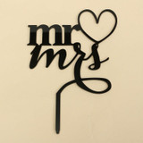 Wedding Cake Topper (Heart Shape Mr Loves Mrs) -Mr.& Mrs. Cake Decoration