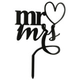 Wedding Cake Topper (Heart Shape Mr Loves Mrs) -Mr.& Mrs. Cake Decoration