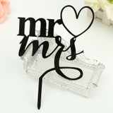 Wedding Cake Topper (Heart Shape Mr Loves Mrs) -Mr.& Mrs. Cake Decoration