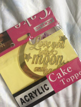 Romantic Anniversary /Engagement /Wedding Cake Topper (Love you to the moon and back)