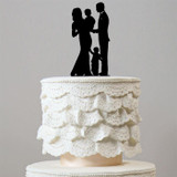 Family Wedding Cake Toppers (Groom /Pregnant Bride /1 Baby /1 Son /Boy)