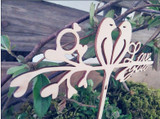 Love Message Bird Cake Topper (Rustic Wedding Anniversary Engagement) Love Message Bird Cake Topper (Rustic Wedding Anniversary Engagement)