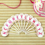 Letter Cake Topper for Baby Shower/ Kids Birthday Cake Decorations (Pink)