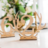 Table Number Stands / Signs | Rustic Country Vintage Wedding Decor (Wooden /1-20)