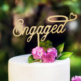 Rustic Engagement Cake Topper | Wooden Cake Decoration Rustic Engagement Cake Topper | Wooden Cake Decoration