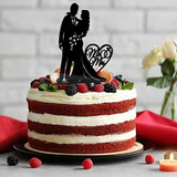 Mr. and Mrs. Acrylic Wedding Cake Topper | Groom and Bride Cake Topper