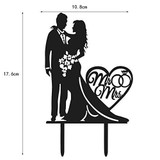Mr. and Mrs. Acrylic Wedding Cake Topper | Groom and Bride Cake Topper