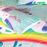 Rainbow Cute Unicorn Bedding Set