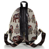 Elephant Travel Embroidery Canvas Backpack