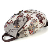 Elephant Embroidery Canvas Backpack