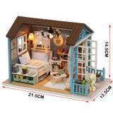 DIY Blue Furniture Doll House