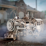 DIY Movable Locomotive Train Wooden Model Building