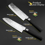 7Inch Santoku Cleaver Utility Stainless Steel Chef Kitchen Knife 7Inch Santoku Cleaver Utility Stainless Steel Chef Kitchen Knife