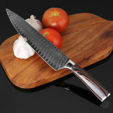 8Inch Japanese Damascus Pattern Santoku Chef Kitchen Knife 8Inch Japanese Damascus Pattern Santoku Chef Kitchen Knife